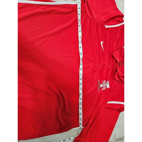 Nike Dri-FIT Travis Basketball Polo Shirt - Size XL - Red - Picture 5 of 9